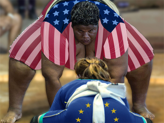 Американцы скручивают Европу в бараний рог
