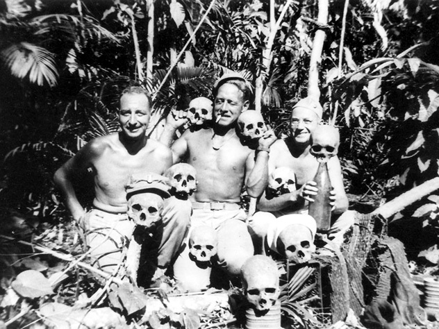На Марианских островах янки отрезали головы у 60 процентов убитых японцев