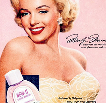 У косметических брендов Мэрилин МОНРО была нарасхват (постер 1953 г.)