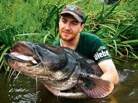 Огромная рыбина весит 75 кг