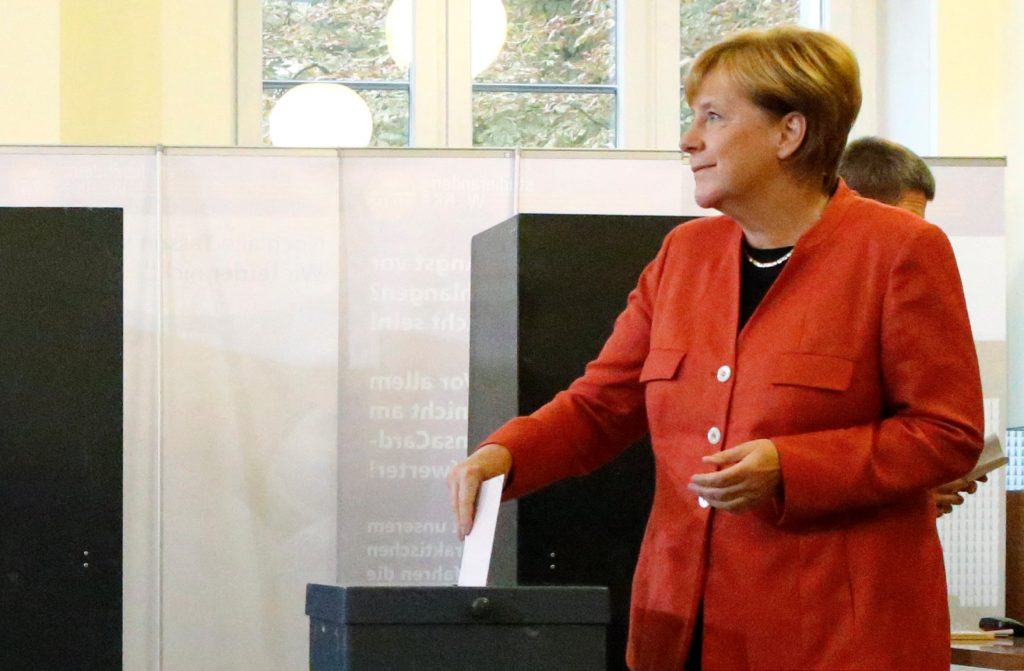 Ангела Меркель отдала свой голос на выборах в бундестаг
